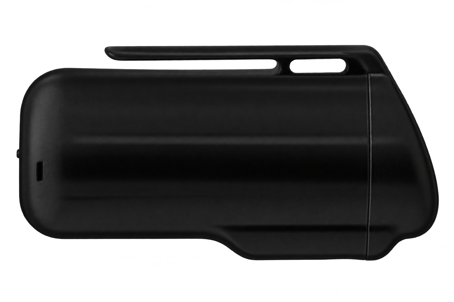 Black unprinted flip-top ashtray