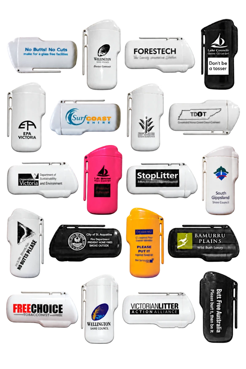 A collection of twenty previous Stelco printed ashtray designs