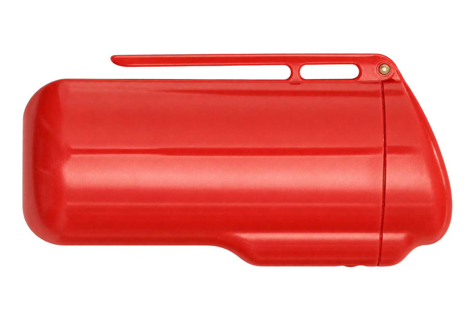 Red unprinted flip-top ashtray