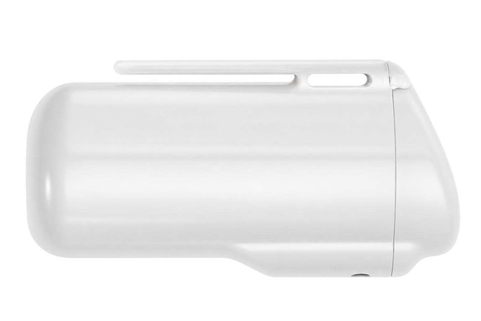 White unprinted flip-top ashtray